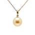 18KG 10.2mm Natural Color South Sea Golden Pearl Necklace 