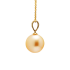 18KG 10.2mm Natural Color South Sea Golden Pearl Necklace 