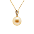 18KG 10.2mm Natural Color South Sea Golden Pearl Necklace 