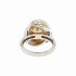 PT900 13.6mm Natural Color South Sea Deep Golden Pearl Diamond Ring