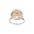 18KG 13.4mm Natural Color South Sea Golden Pearl Diamond Ring