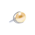 18KG 13.4mm Natural Color South Sea Golden Pearl Diamond Ring