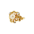 18KG 7.6mm Natural Color South Sea Golden Pearl Diamond Ring