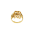 18KG 7.6mm Natural Color South Sea Golden Pearl Diamond Ring