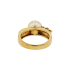 14KG 9.1mm Natural Color South Sea Golden Pearl and Shell Diamond Ring