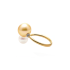 18KG 6.8-9.6mm Natural Color South Sea Golden & Akoya Pearl Diamond Ring