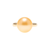 18KG 11.6mm Natural Color South Sea Golden Pearl Ring