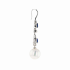 18KG 12.1/12.1mm Natural Color South Sea White Pearl Blue Sapphire Diamond Earrings