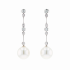 18KG 12.6/12.6mm Natural Color South Sea White Pearl Diamond Earrings