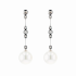 18KG 12.6/12.6mm Natural Color South Sea White Pearl Diamond Earrings