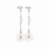 18KG 12.6/12.6mm Natural Color South Sea White Pearl Diamond Earrings