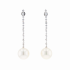 18KG 12.7/12.7mm Natural Color South Sea White Pearl Diamond Earrings