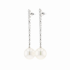 18KG 12.7/12.7mm Natural Color South Sea White Pearl Diamond Earrings