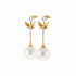 18KG 12.3/12.3mm Natural Color South Sea White Pearl Diamond Earrings