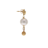 14KG 11.0/11.0mm Natural Color South Sea White Pearl and Shell Earrings