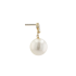 14KG 12.4/12.4mm Natural Color South Sea White Pearl and Shell Earrings