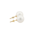 18KG 11.1/11.1mm NaturalColor South Sea White Pearl Studs