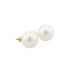 18KG 11.1/11.1mm NaturalColor South Sea White Pearl Studs