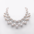 18KG 12.0-15.1mm Natural Color South Sea White Pearl Diamond Necklace