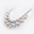 18KG 12.0-15.1mm Natural Color South Sea White Pearl Diamond Necklace