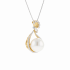 18KG 15.0mm Natural Color South Sea White Pearl Diamond Necklace