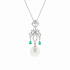 18KG 14.2mm Natural Color South Sea White Pearl Emerald Diamond Necklace