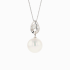 18KG 14.8mm Natural Color South Sea White Pearl Diamond Necklace