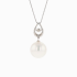 18KG 14.8mm Natural Color South Sea White Pearl Diamond Necklace