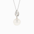 18KG 14.8mm Natural Color South Sea White Pearl Diamond Necklace