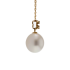 14KG & 18KG 11.8X12.8mm Natural Color South Sea White Pearl Diamond Necklace