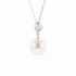 18KG 9.9X10.5mm Natural Color South Sea White Pearl Necklace