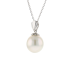 18KG 10X10.3mm Natural Color South Sea White Pearl Necklace