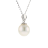 18KG 10X10.3mm Natural Color South Sea White Pearl Necklace