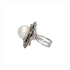 18KG 15.2mm Natural Color South Sea White Pearl Diamond Ring/Pendant