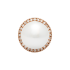 14KG 16.0mm Natural Color South Sea White Pearl Diamond Ring