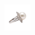 18KG 15.3mm Natural Color South Sea White Pearl Diamond Ring