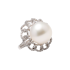 18KG 15.3mm Natural Color South Sea White Pearl Diamond Ring