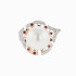 18KG 14.5mm Natural Color South Sea White Pearl Ruby Diamond Ring