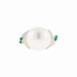 18KG 14.6mm Natural Color South Sea White Pearl Emerald Diamond Ring