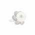 18KG 14.4mm Natural Color South Sea White Pearl Diamond Ring