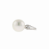 18KG 11.7mm Natural Color South Sea White Pearl Diamond Ring