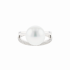 18KG 11.0mm Natural Color South Sea White Pearl Diamond Ring