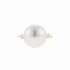 18KG 12.6mm Natural Color South Sea White Pearl Diamond Ring