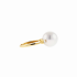 18KG 12.6mm Natural Color South Sea White Pearl Diamond Ring