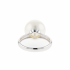 18KG 12.4mm Natural Color South Sea White Pearl Ring