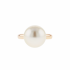 18KG 12.0mm Natural Color South Sea White Pearl Ring