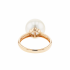 18KG 12.0mm Natural Color South Sea White Pearl Ring