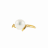 18KG 9.3X9.6mm Natural Color South Sea White Pearl Diamond Ring