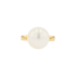 18KG 11.5mm Natural Color South Sea White Pearl Ring