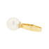 18KG 11.5mm Natural Color South Sea White Pearl Ring